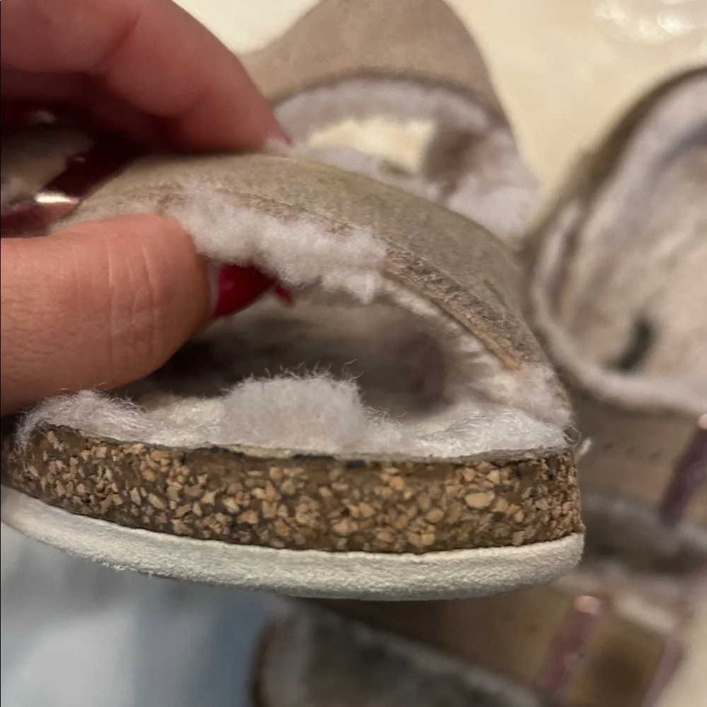 Birkenstock Women's Soft Blush Fuzzy Slippers